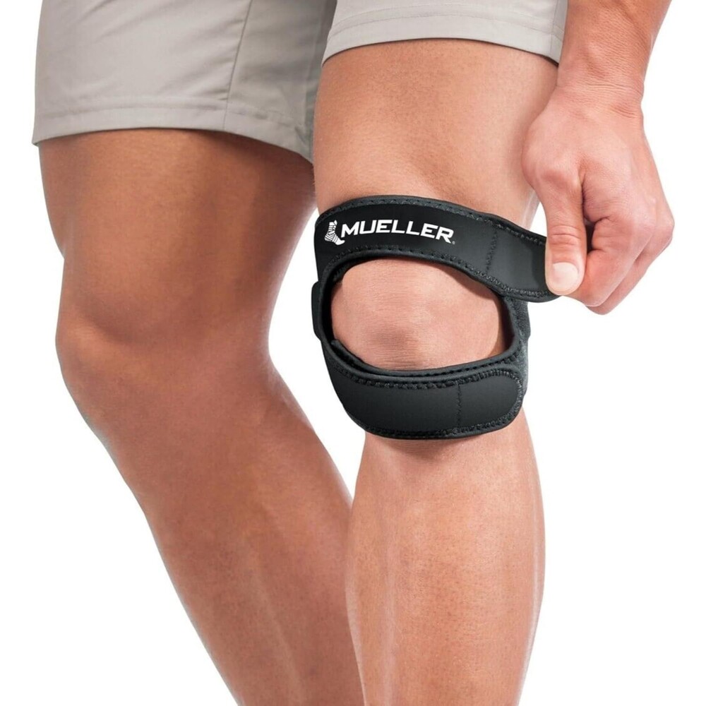Mueller Adjustable Max Knee Strap, Large/X-Large, Black